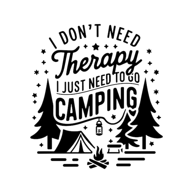 Diseño de camisetas para acampar