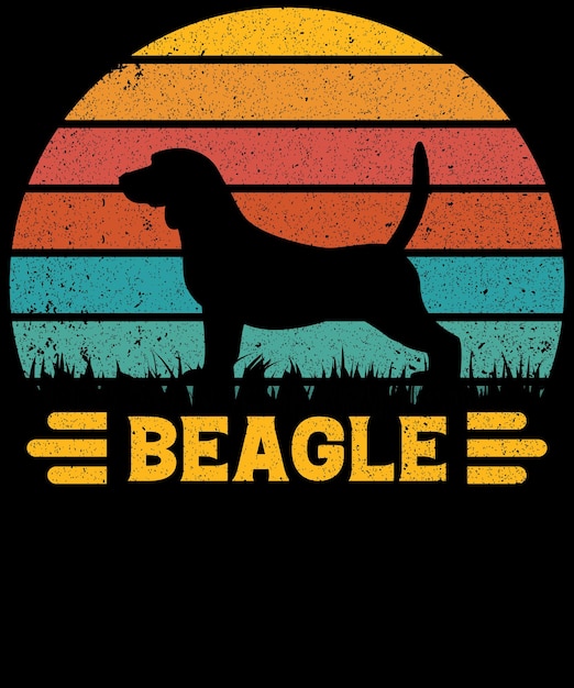 Diseño de camisetas para amantes de los perros beagle.