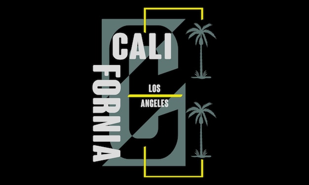 Diseño de camisetas de Los Ángeles de California.