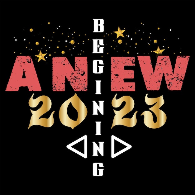 Vector diseño de camisetas de año nuevo. estas serían las mejores ofertas para el próximo año nuevo 2023. feliz año nuevo.