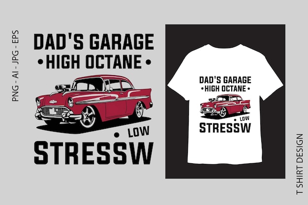 Diseño de camisetas de automóviles clásicos Hotrods