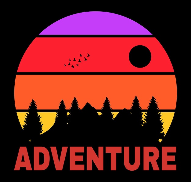 Diseño de camisetas de aventura de California