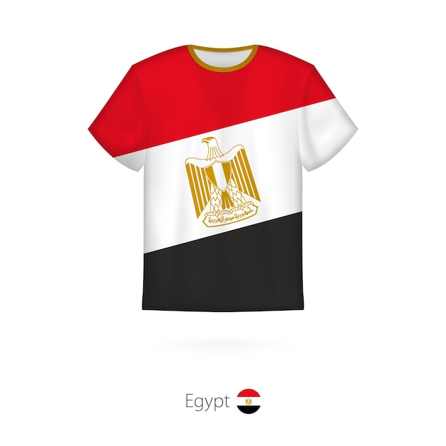 Diseño de camisetas con bandera de Egipto. Plantilla de vector de camiseta.