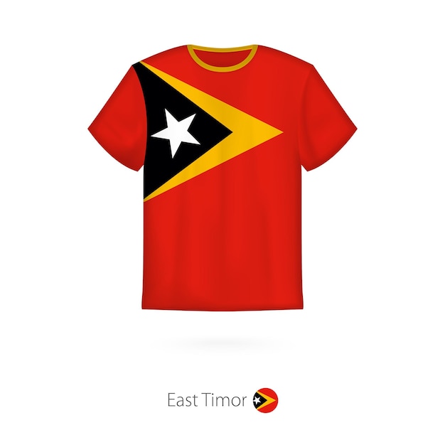 Diseño de camisetas con bandera de timor oriental.