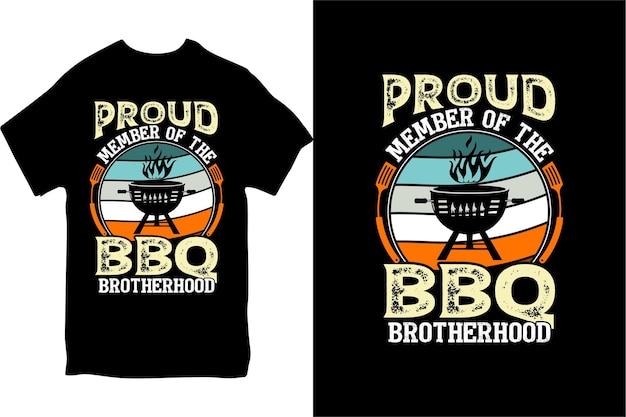 Diseño de camisetas de barbacoa vectoriales Diseño de camiñas de barbacoa personalizadas
