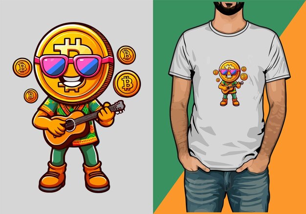 Diseño de camisetas de Bitcoin Diseño de Camisetas de criptomoneda