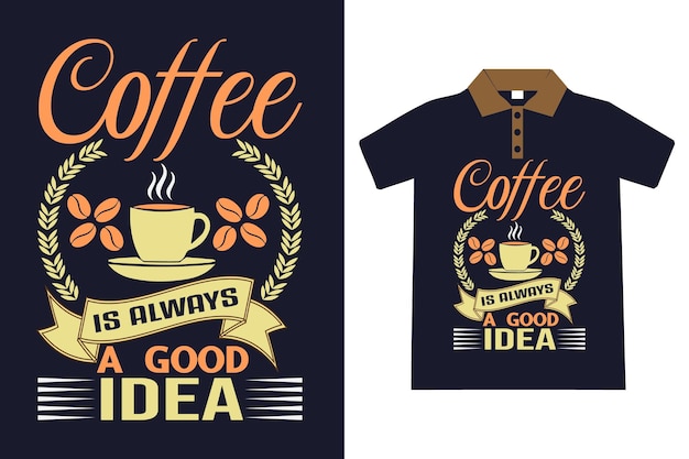Diseño de camisetas de café a la moda