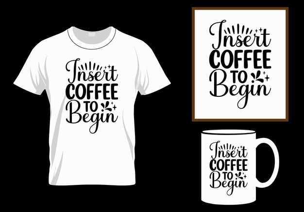 Vector diseño de camisetas de café, svg, cita con letras de café con un boceto, plantilla de diseño de pizarra de café