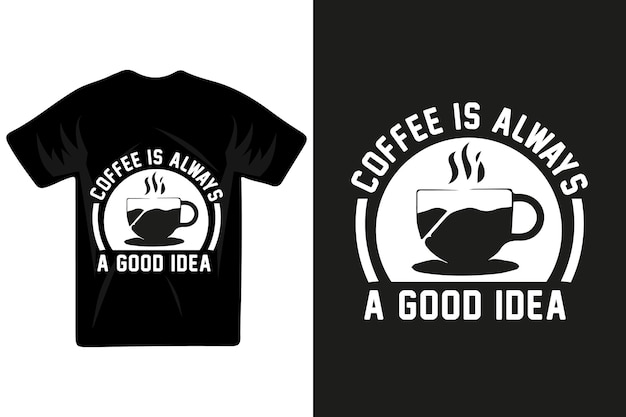 Diseño de camisetas de café, tipografía vintage y diseño de camisetas de arte.