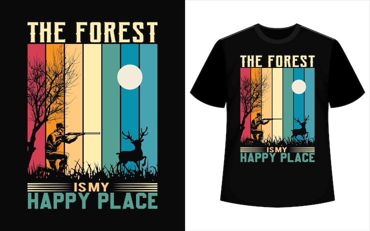 Vector diseño de camisetas de caza para el aire libre