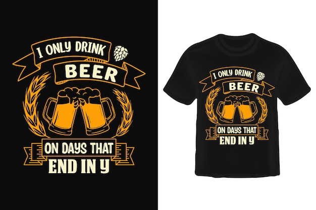 Vector diseño de camisetas de cerveza