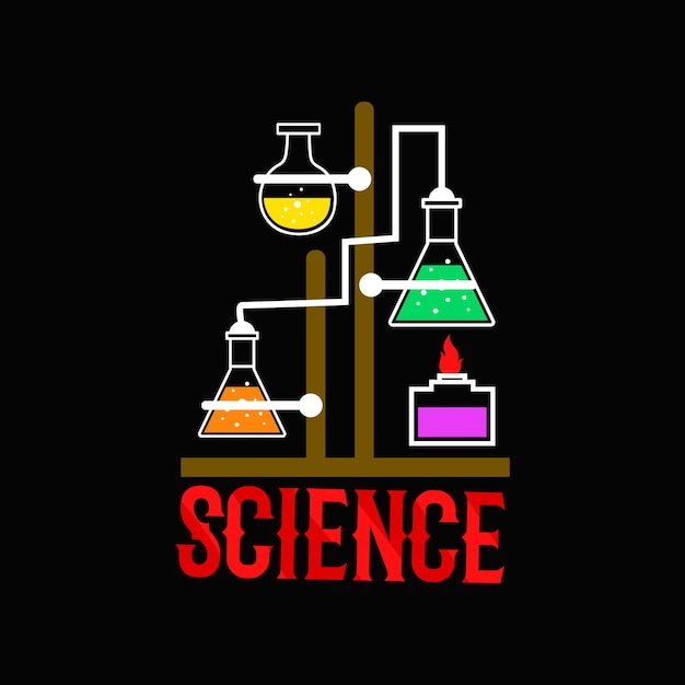 diseño de camisetas científicas, tipografía científica, ilustración vectorial