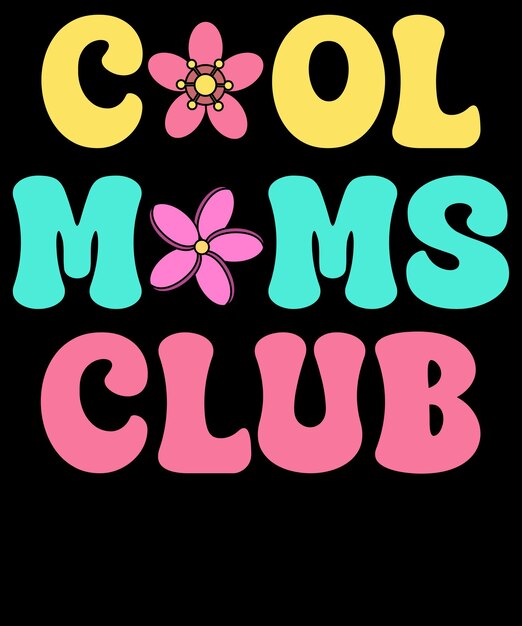 Diseño de camisetas del club de madres geniales