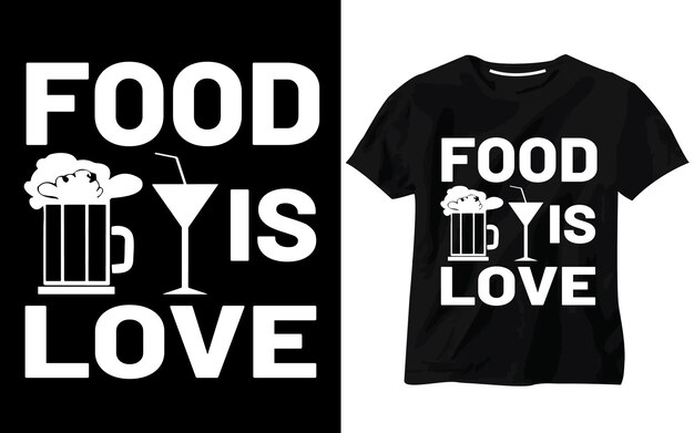 Diseño de camisetas de comida