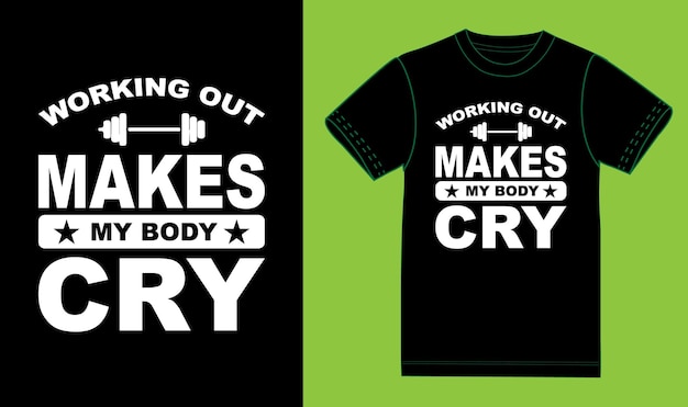 Diseño de camisetas de culturismo y gimnasia