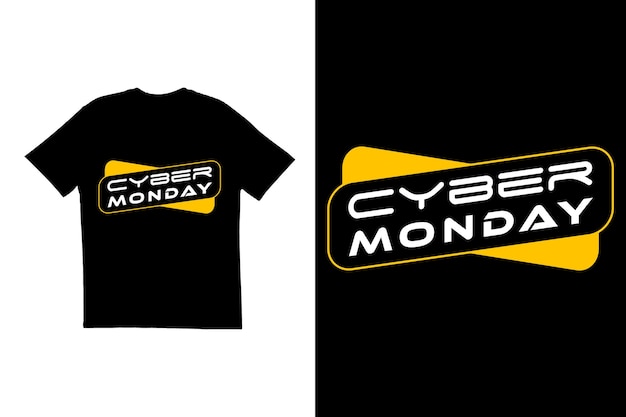 Diseño de camisetas de Cyber Monday Tipoografía de diseño de camisas de Cyber Monday