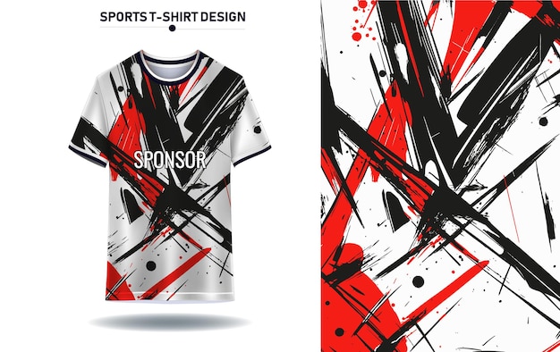 Diseño de camisetas deportivas abstractas