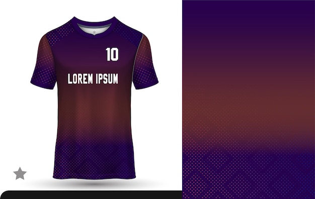 Diseño de camisetas deportivas de camiseta de fútbol vectorial