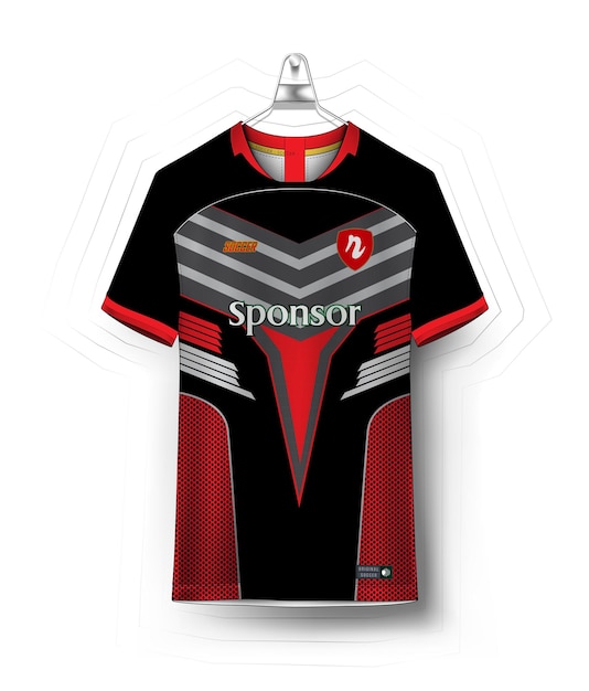 diseño de camisetas deportivas de camiseta de fútbol vectorial