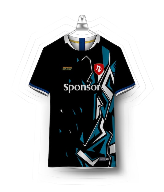 diseño de camisetas deportivas de camiseta de fútbol vectorial