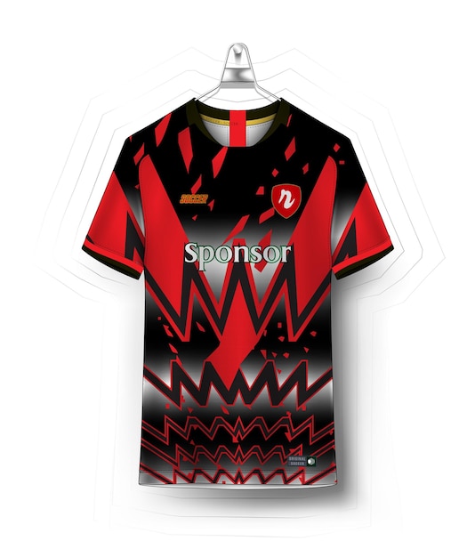 diseño de camisetas deportivas de camiseta de fútbol vectorial