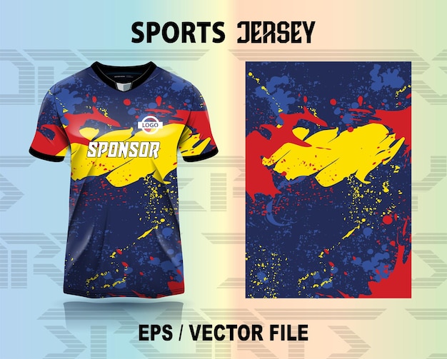 Diseño de camisetas deportivas para fútbol, cricket, baloncesto, voleibol, kabaddi y béisbol listo para imprimir