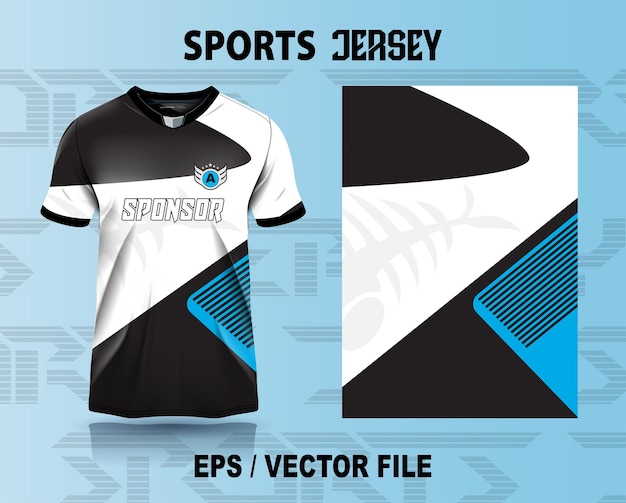 Diseño de camisetas deportivas para el fútbol de cricket listo para imprimir
