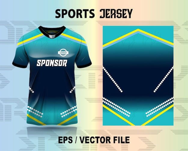 Diseño de camisetas deportivas para el fútbol de cricket listo para imprimir