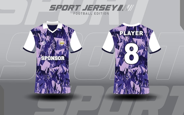 Diseño de camisetas deportivas de fútbol en la parte delantera y trasera