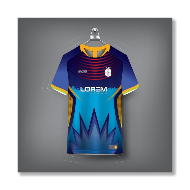 Diseño de camisetas deportivas de fútbol vectorial gratis