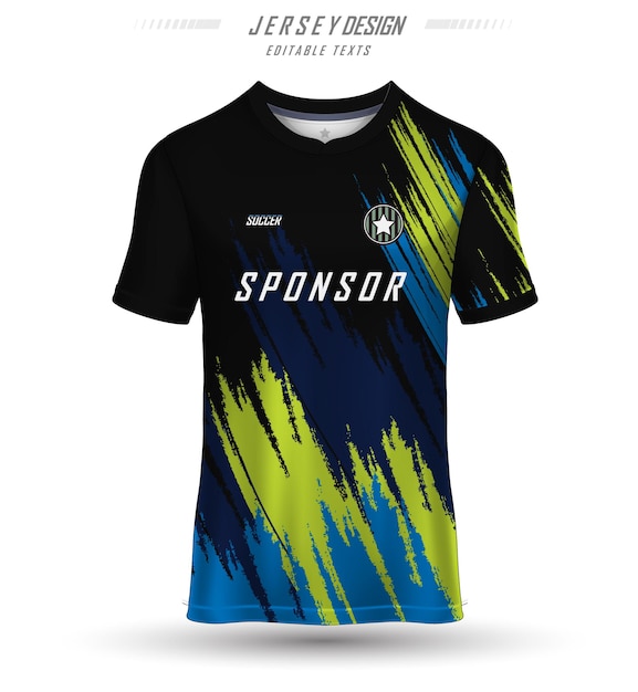 Diseño de camisetas deportivas de fútbol vectorial