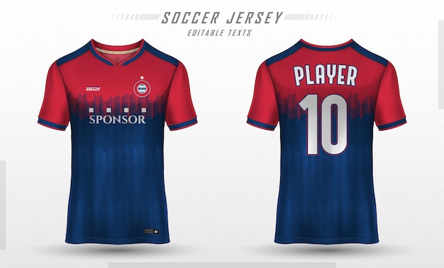 Diseño de camisetas deportivas de fútbol