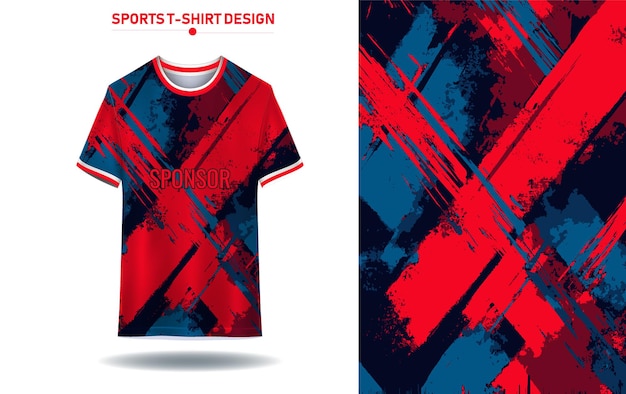 Diseño de camisetas deportivas con pinceladas abstractas