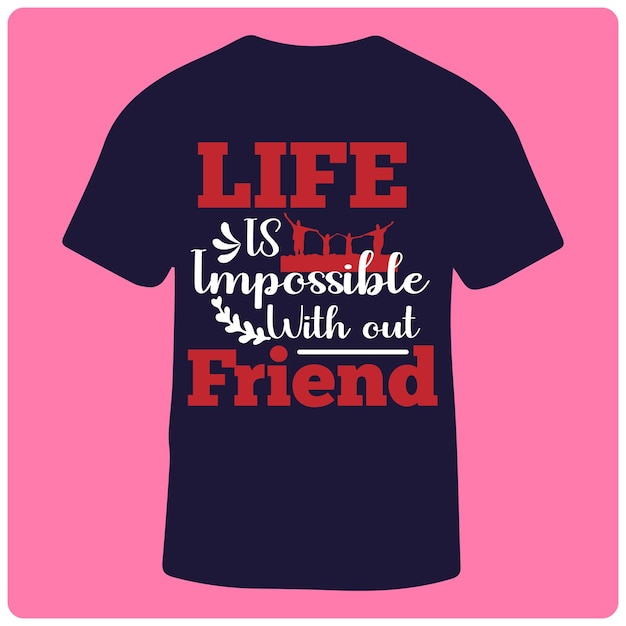 Diseño de camisetas para el día de la amistad