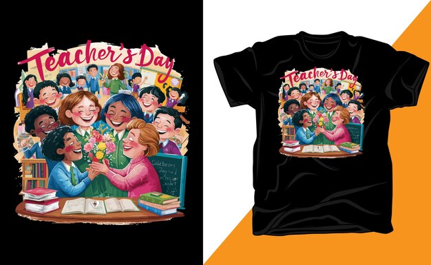 Vector diseño de camisetas para el día de los maestros para hombres y mujeres