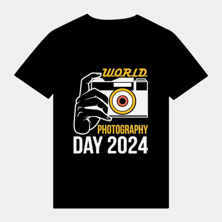 diseño de camisetas para el día mundial de la fotografía