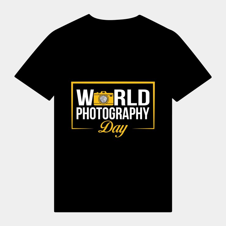 diseño de camisetas para el día mundial de la fotografía