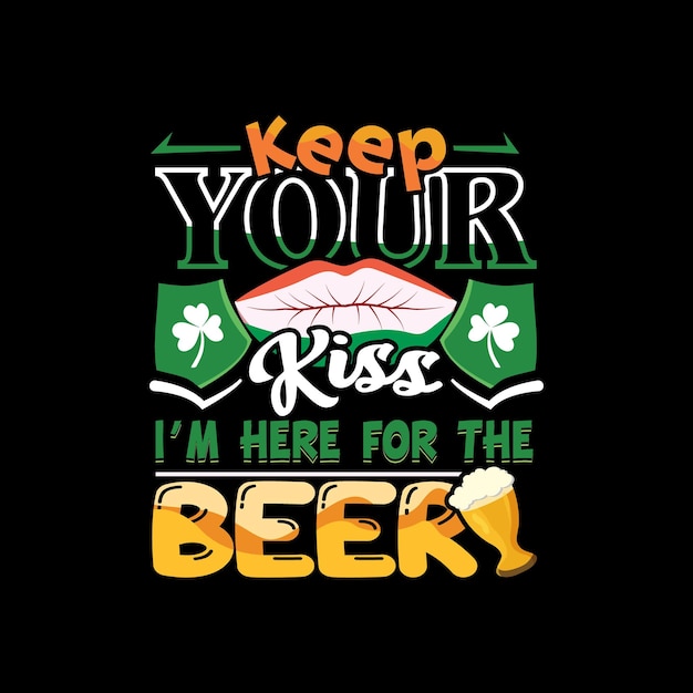 Diseño de camisetas del día de san patricio vectorial. idea de diseño de camiseta del día de san patricio