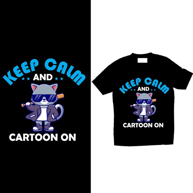 Diseño de camisetas de dibujos animados
