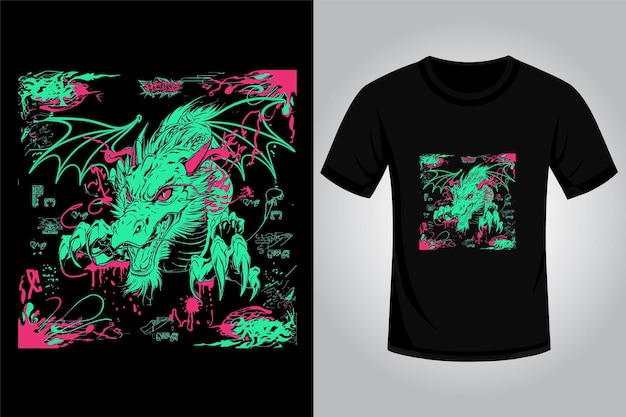 Diseño de camisetas de dragón inspiradas en anime
