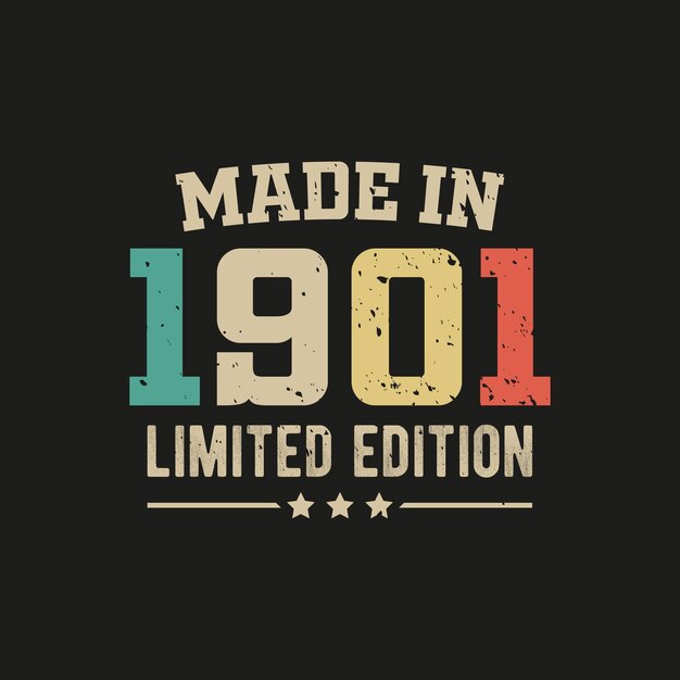 Diseño de camisetas de edición limitada de 1901