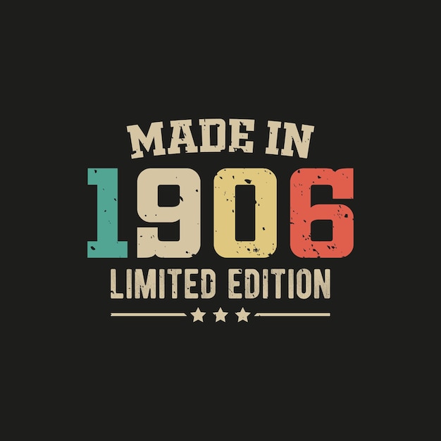 Diseño de camisetas de edición limitada de 1906.