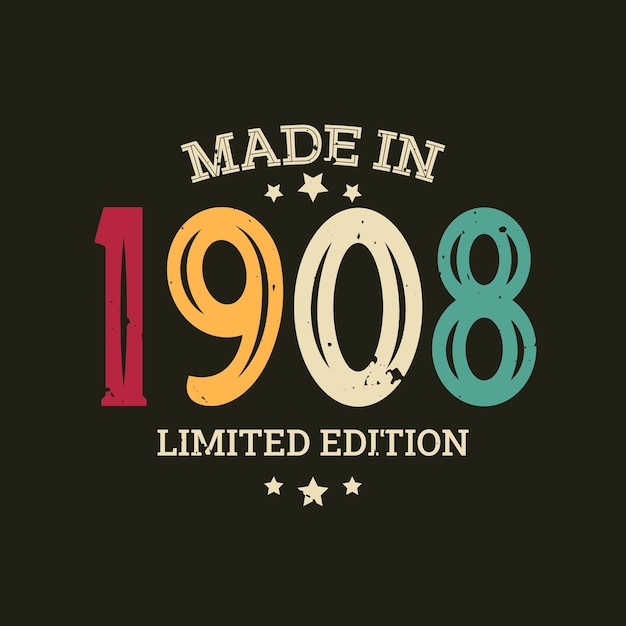 Diseño de camisetas de edición limitada de 1908.