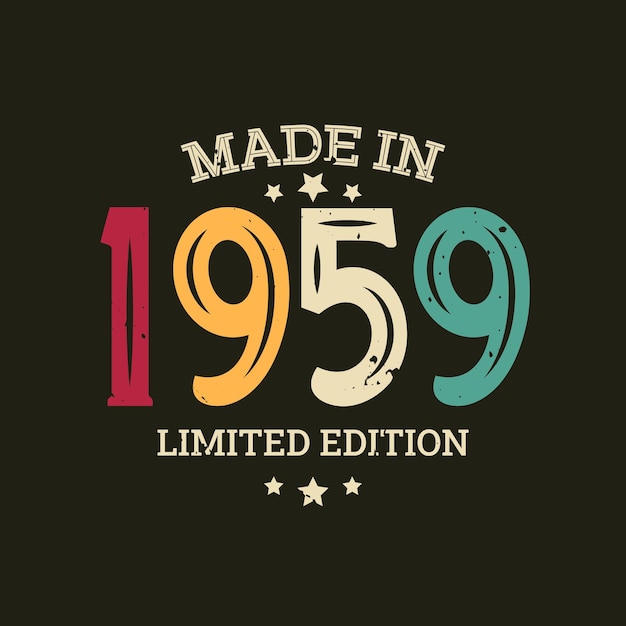 Diseño de camisetas de edición limitada de 1959