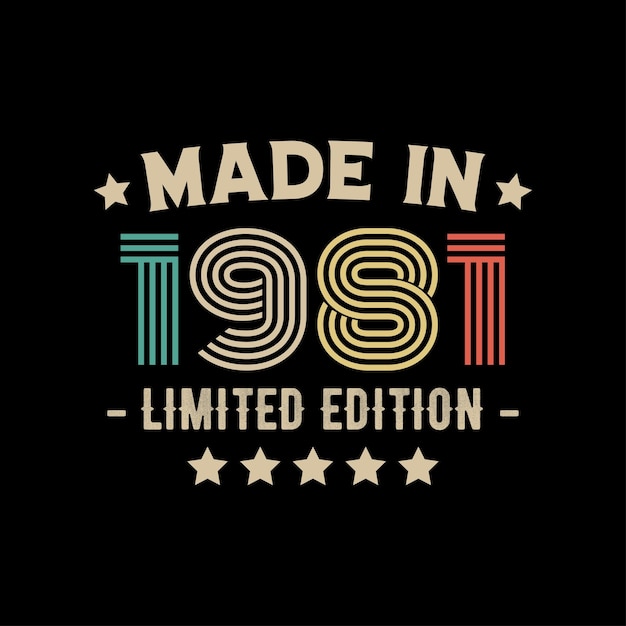 Diseño de camisetas de edición limitada de 1981