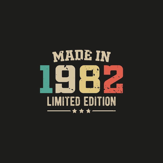 Diseño de camisetas de edición limitada de 1982