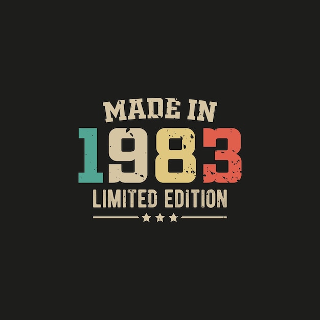 Diseño de camisetas de edición limitada de 1983.