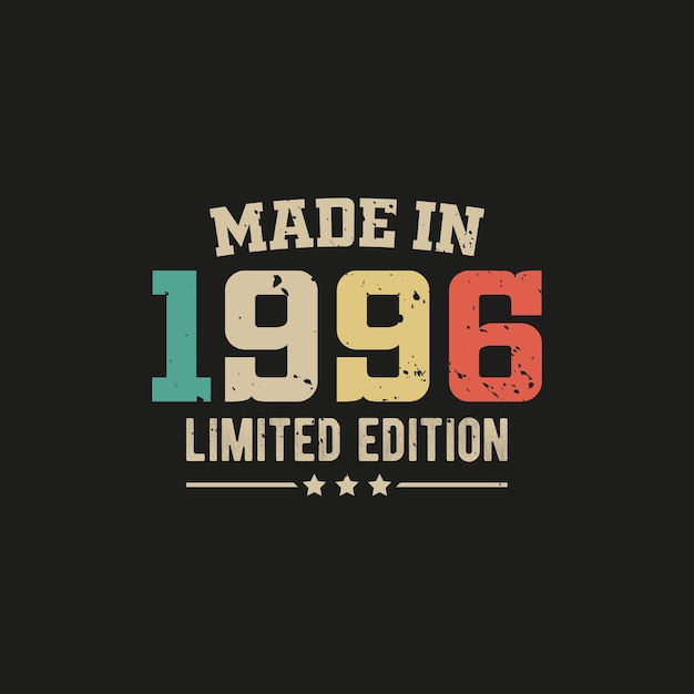 Diseño de camisetas de edición limitada hecha en 1996