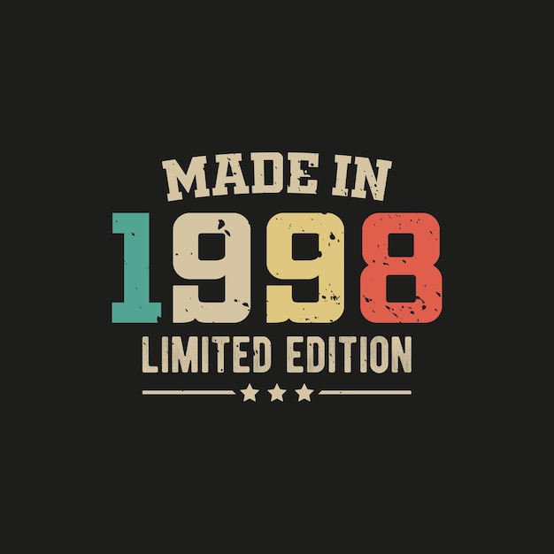 Diseño de camisetas de edición limitada hecha en 1998