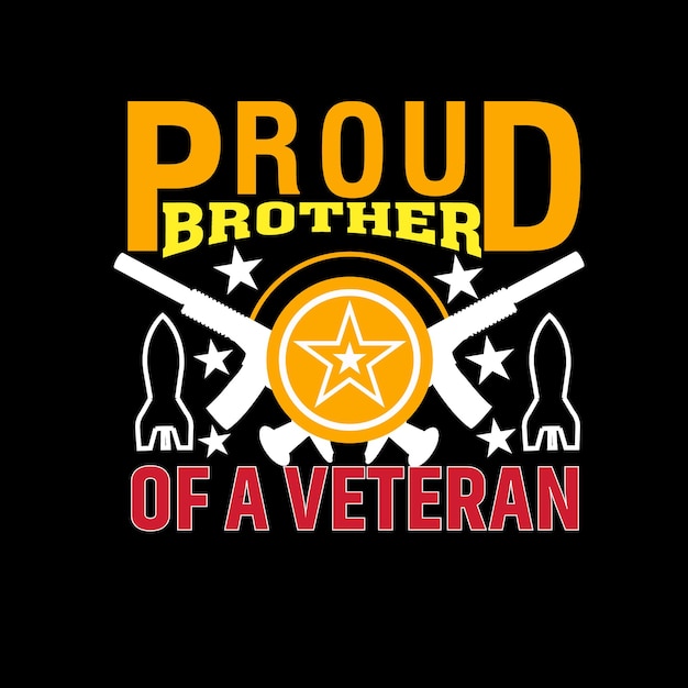 Diseño de camisetas del ejército veterano estadounidense, ilustración vectorial tipográfica.